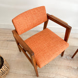 Pair of Gunlocke Occasional Chairs - Orange