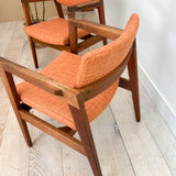 Pair of Gunlocke Occasional Chairs - Orange