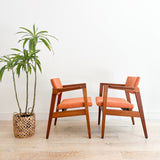 Pair of Gunlocke Occasional Chairs - Orange