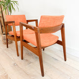 Pair of Gunlocke Occasional Chairs - Orange