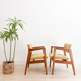 Pair of Gunlocke Occasional Chairs - Mustard