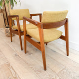 Pair of Gunlocke Occasional Chairs - Mustard