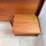 Danish Teak King Size Bed w/ Floating Nightstands