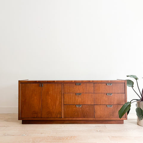 Walnut + Rosewood Stanley Low Dresser