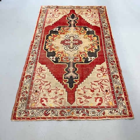 Vintage Turkish Rug - 4'5x7'4