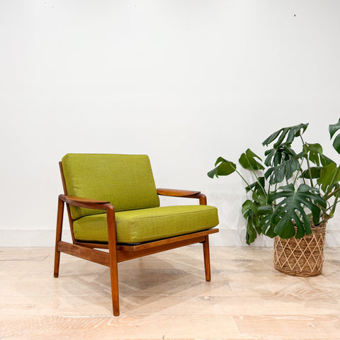 Mid Century Lounge Chair - New Green Upholstery