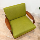 Mid Century Lounge Chair - New Green Upholstery