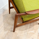 Mid Century Lounge Chair - New Green Upholstery