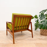 Mid Century Lounge Chair - New Green Upholstery