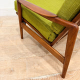 Mid Century Lounge Chair - New Green Upholstery