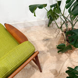 Mid Century Lounge Chair - New Green Upholstery