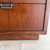 Pair of Walnut + Rosewood Stanley Nightstands