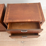 Pair of Walnut + Rosewood Stanley Nightstands