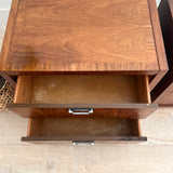 Pair of Walnut + Rosewood Stanley Nightstands