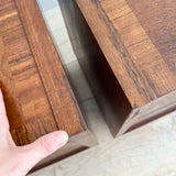 Pair of Walnut + Rosewood Stanley Nightstands