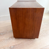 Pair of Walnut + Rosewood Stanley Nightstands