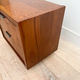 Pair of Walnut + Rosewood Stanley Nightstands