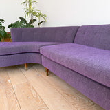 Mid Century Sectional - New Purple Upholstery