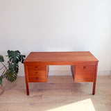Danish Teak Desk with Finished Back