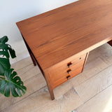 Danish Teak Desk with Finished Back