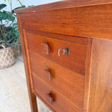 Danish Teak Desk with Finished Back