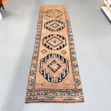 Turkish Runner - Beige/Navy 2'9x10'1