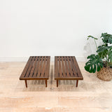 Pair of Vintage Slat End Tables