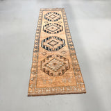 Turkish Runner - Beige/Navy 2'9x10'1