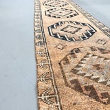 Turkish Runner - Beige/Navy 2'9x10'1