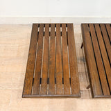 Pair of Vintage Slat End Tables