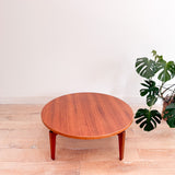 Rare Jens Risom Swivel Top Coffee Table