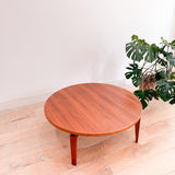 Rare Jens Risom Swivel Top Coffee Table