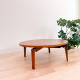 Rare Jens Risom Swivel Top Coffee Table