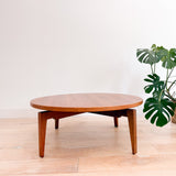 Rare Jens Risom Swivel Top Coffee Table