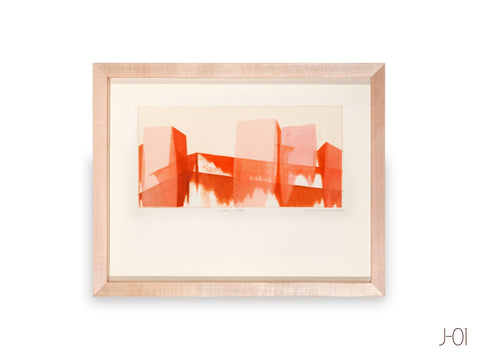 Facades in Red (Framed, J-01)