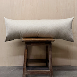 Long Linen Lumbar Pillow “I Am Home”