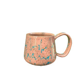 10 oz Overlaid Mug in Blush/Turquoise