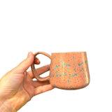 10 oz Overlaid Mug in Blush/Turquoise