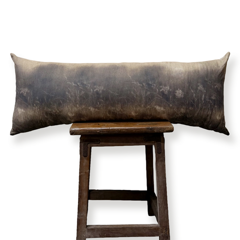 Long Linen Lumbar Pillow “Whispering Winds”