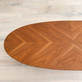 Mid Century Walnut Surfboard Coffee Table