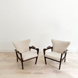 Pair of Adrian Pearsall Wingback Lounge Chairs