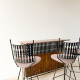 Arthur Umanoff Bar and 3 Bar Stools