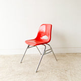 Vintage Red Shell Chair