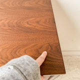 Mid Century Modern Walnut Highboy Dresser on Tapered Legs