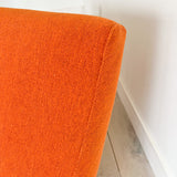 Adrian Pearsall Wave Chaise w/ New Orange Upholstery