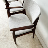Set of 4 Walnut Erik Buch Dining Chairs
