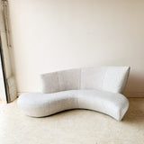 Vladimir Kagan Bilbao Sofa w/ New Light Grey Tweed Upholstery