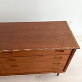 Mid Century Danish Teak & Oak Low Dresser