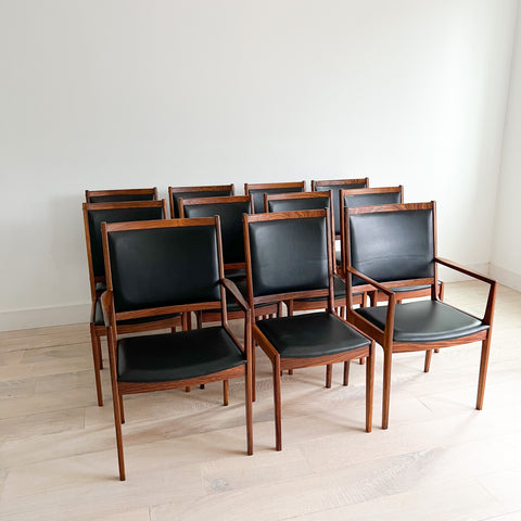 Set of 11 Kofod Larsen Rosewood Dining Chairs