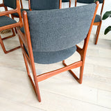 Set of 6 Danish Teak Dining Chairs - New Upholstery